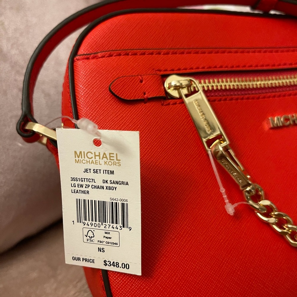 Michael Kors jet set crossbody with chain NWT - Picture 5 of 5